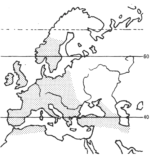 Ilex Verbreitungskarte Ilex Verbreitungskarte